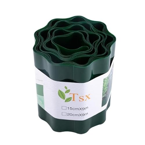 Tutoy Strati ondulati di plastica del recinto del giardino, guardavia del bordo del prato inglese