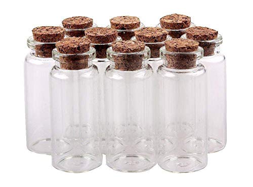 Swity Home 60 Pack Glass 2 inch 10 ml Decorative Bottles for Arts & Crafts, Projects, Set of 60