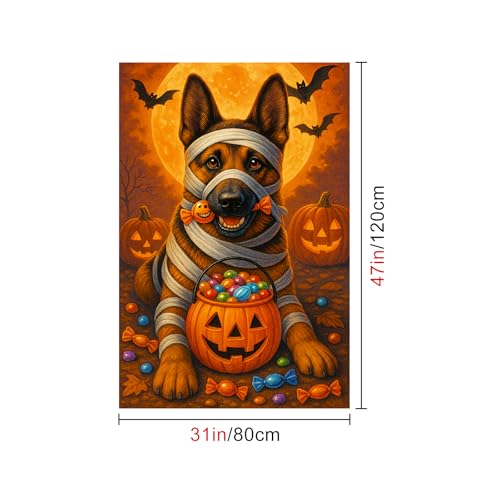Vinilo decorativo Halloween con perro momia 31x47 pulgadas miniatura 5