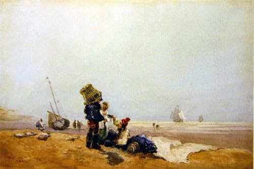 Images Peintures Pêcheurs David Cox affiche pour relooker un mur vide