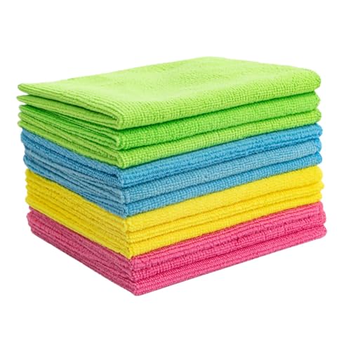 CONGARTENO 12 Piezas paño de Limpieza de Fibra paños Toalla Auto Suministro de Coche Trapos para Limpiar vajillas Suministros de Cocina Trapos de Cocina Fibra extrafina