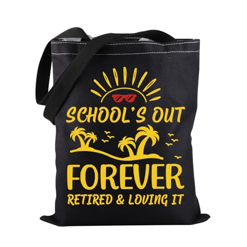 PWHAOO Retired Teacher Tote Bag Out Forever Retired Loving It Tote Bag Teacher Appreciation Gift