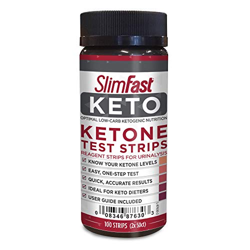 Slimfast Keto Ketone Test Strips, Reagent Strips For Urinalysis And Ketosis Measurement, 100 Count Box #TOP2