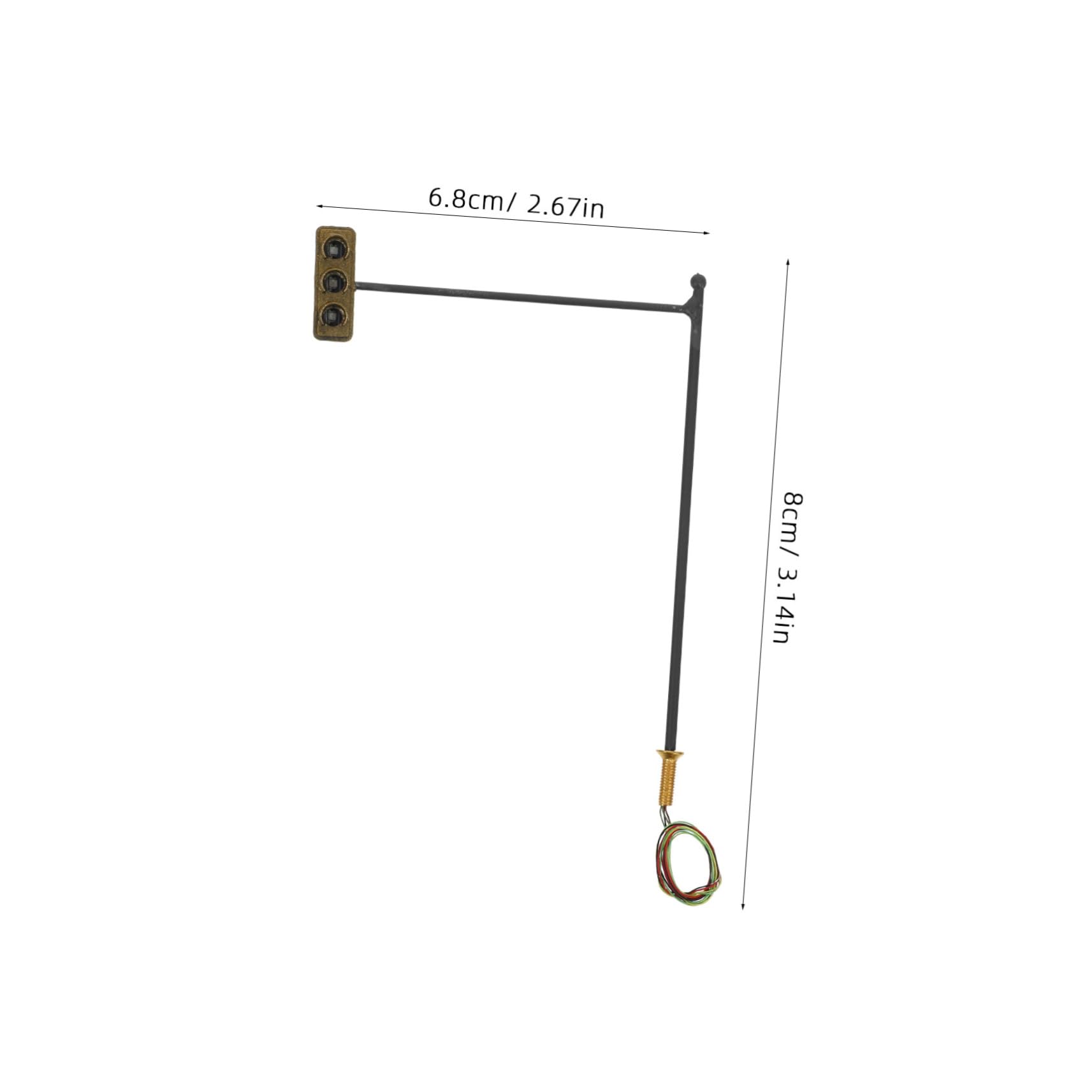 ULDIGI Miniature Railroad Scenery Signal Light Train Light Model Abs Metal Luminous