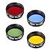 Astromania Filter Set of 1.25-Inch Four Color Filters (#15 Deep Yellow, 25 Red, 58A Green and #80A Medium Blue)