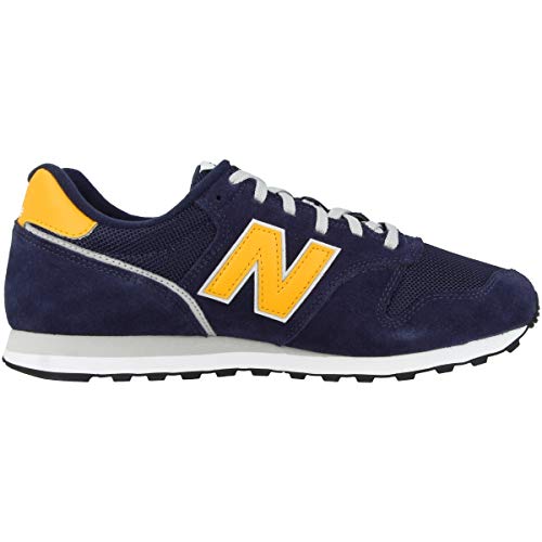Image of New Balance Men's 373 Sneaker, Blue (Navy /Yellow Aa), 13
