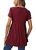 Glanzition Peplum Tops for Women Summer Tunic Tops... #3