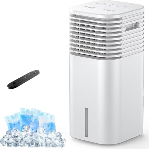 Windowless Portable Air Conditioner, 15H Timer & 120°Oscillation, 3-IN-1 Portable AC Unit with Remote, 2-Gal Tank, 3 Modes & 3 Speeds, Ultra-Quiet 24" Ventless Swamp Cooler for Room Home Office by FLOWBREEZE - Used condition - US$63.45