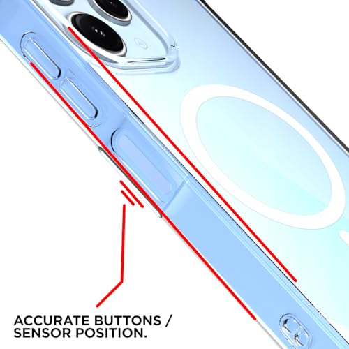 Image of Pikkme Back Cover for Redmi 12 5G / Poco M6 Pro 5G Mag-Safe Shockproof PC + TPU | Protective Case Magnetic Support | Bumper Case (Transparent Mag-Safe)