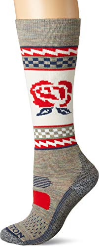 Burton Womens Performance Midweight Sock, Oatmeal Heather New, MediumLarge