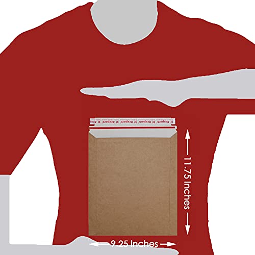 Xxcxpark Pacote com 25 envelopes rígidos kraft brown 23,5 x 29,8 cm, envelopes de papelão premium pa