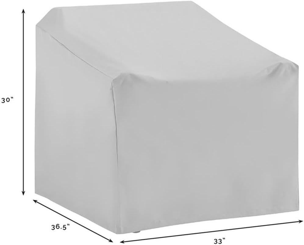 3-Piece Heavy Gauge Vinyl Patio Furniture Cover Set, Gray Finish, Waterproof Loveseat and Chair Covers with Reinforced Material, Scratch Resistant Design, Outdoor Protection