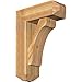 Ekena Millwork BKT0806X22X30LEC04RWR Legacy Craftsman Rough Sawn Bracket w/Offset Brace, Western Red Cedar