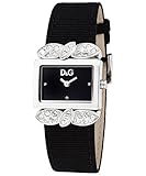  D&G Dolce&Gabbana-Damen-Armbanduhr 800 2H SS END PIECE WITH STONES BLACK DIAL DW0493