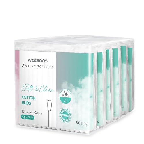 WATSONS X-Flower Soft & Clean Cotton Buds 80s x 6