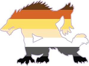Amazon.com: Dark Spark Decals Bear Fetish Werewolf, Therian LGBTQ+ Flag ...