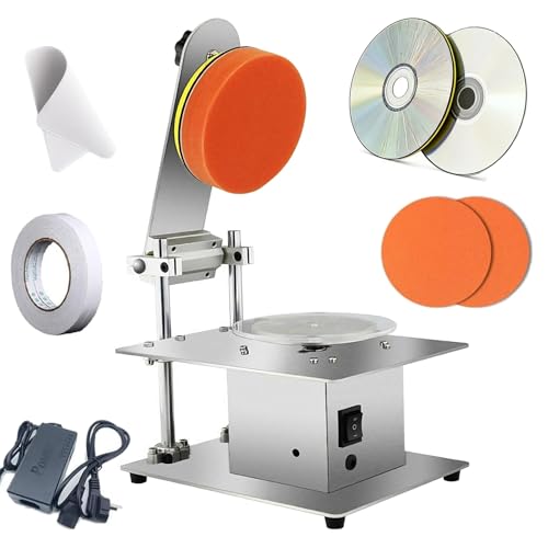 Macchina per la pulizia di riparazione di dischi DVD/CD, lucidatrice per DVD/CD, con 7 velocità regolabili, per la riparazione di graffi e recupero dati