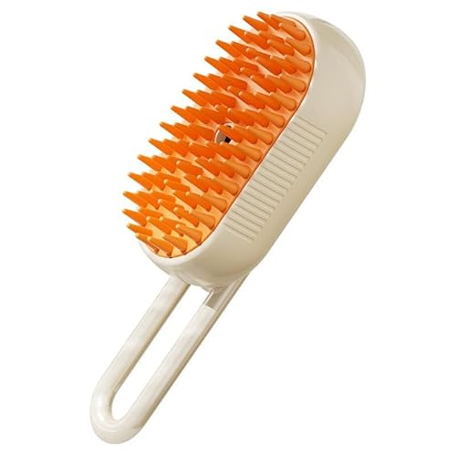 3-in-1 Cat Grooming Brush – Water Spray & Self-Cleaning Shedding Brush for Cats & Dogs – Pet Hair Removal & Massage Comb for Long & Short Hair (white) (Red Box) (Red box)
