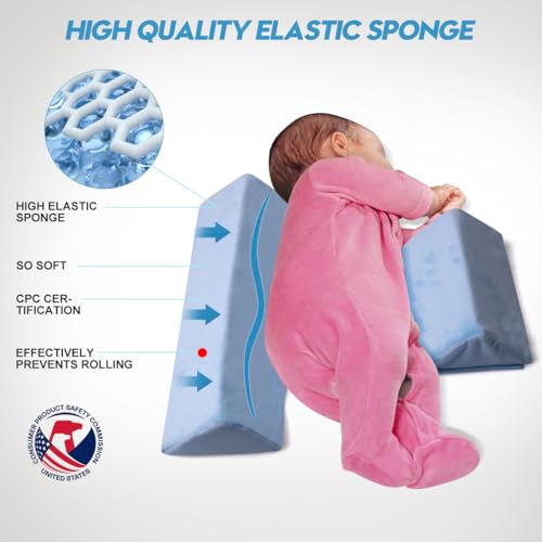 Image of isork Memory Foam Travel Pillow,Portable Cute Soft and Cozy Pillow, Breathable Bedding Set (Blue)