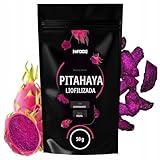 HiFood fruta del dragón liofilizada 100% fruta pitaya 50 g snack natural dulce y crujiente sin azúcar snack saludable
