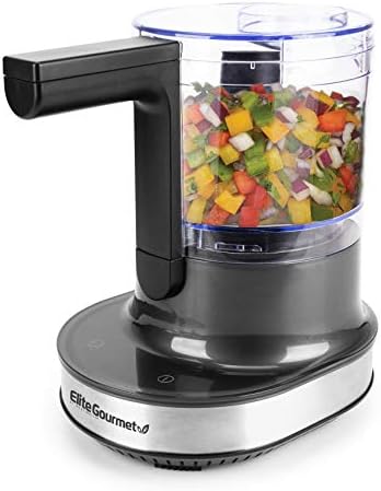Elite Gourmet EMC4423 Maxi-Matic Patented Electric HoverChop Vegetable Food Prep Processor Chopper, Up/Down Chopping Motion, Chop, Grind, Emulsify, Puree, Mince, Touch Screen Keypad