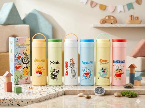Image of FLUFIES 350ml Stylish Glass Bottle | Reusable, Leakproof & Eco-Friendly Water Bottle for Daily Hydration (1 Pc)
