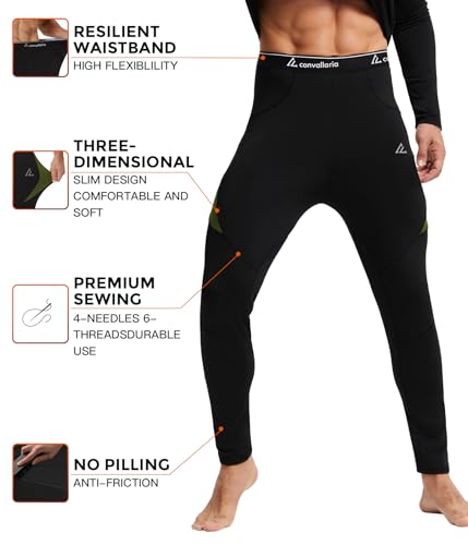 CL convallaria Thermal Underwear Long Johns Set Mens Winter Gift Hunting Gear Sport Base Layer Bottom Top