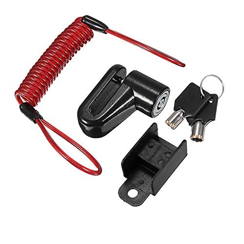 Seway Disc Brake Lock For Electric Scooter, Anti-Theft Padlock Wheel Security Lock 6Mm Pin With 4 Ft Reminder Cable Snackle Fit For M365 Scooter #TOP5