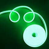 NEONLG 10ft Neon Strip Lights with DC Connector, 12V Cuttable Neon Flex, IP65 Squiggly Light for Out