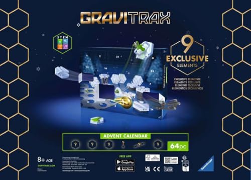Ravensburger GraviTrax Adventskalender - Ideal für GraviTrax Anfänger und Fans, Konstruktionsspielzeug für Kinder ab 8 Jahren