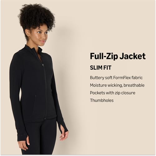 Amazon Essentials Women's Active FormFlex Buttery Soft Slim Fit Full Zip Jacket2
