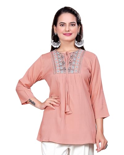Image of Women's Casual Floral Printed Shirt | Button-Down Collar Three-Quarter Sleeve Top | Stylish Trendy Printed Shirt for Women | Relaxed Fit Cotton Shirts | Western Style Tops