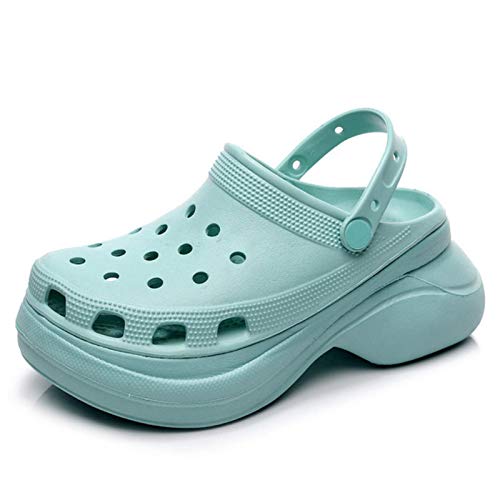 DQS Sandalias Zuecos Zapatos de Verano Plataforma para Mujer Zapatos de jardín Aumentar Croks al Aire Libre Zapatillas de Playa Pinzas Cover