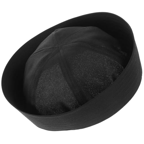 Milisten Sombrero de Capitán Negro para Actuación Escenario, Disfraz de Marinero Ajustable para Hombre Adulto, Accesorio de Cosplay y Fiesta Náutica, Tejido Cómodo y Versátil para