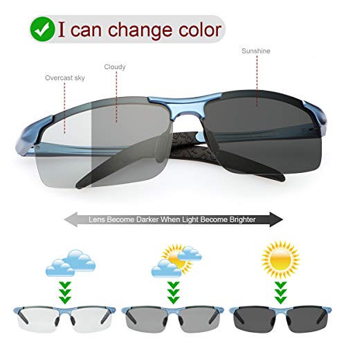 Image of MIRYEA Polarized Photochromic Driving z87 Sunglasses for Men Day Night Safety Glasses