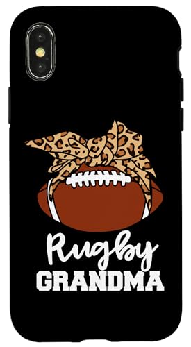 Rugby Grandma Funny Rugby Player Leopard Grandma Case for iPhone X/XS