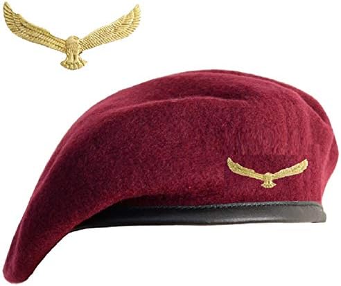 GIABELLA Men's Wool Cap (Eagle Cap-Maroon_Red, Maroon_Free Size)
