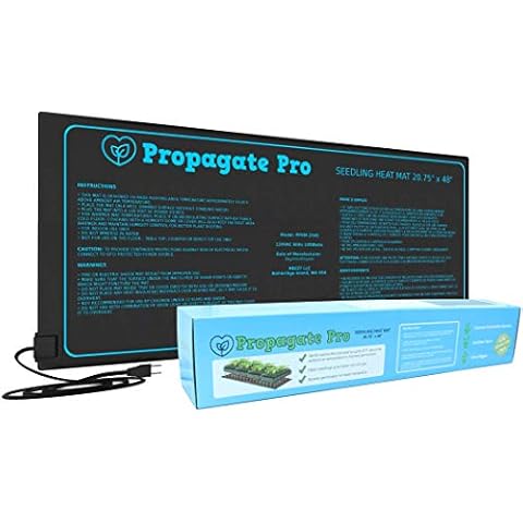 Propagate Pro 4' Foot Seedling Heating Mat | Fits (4) Standard 1020 Tray | 48" inch Germination Grow Heat Pad for Seed & Starter Plants Soil Warmer for Indoor Home Gardening (20x48 Single) Cover