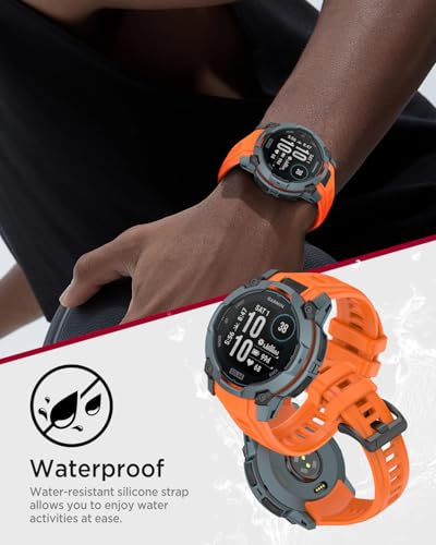 Bracelet Garmin Instinct 3 étanche et réglable en silicone léger - 7