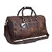 Leather Duffel Bags for Men, Carry On Garment Bag, Travel Leather Duffel Bag Weekender Brown (24