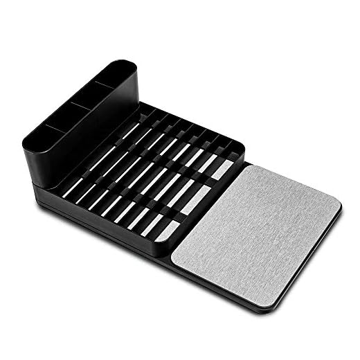madesmart Dish Rack-Granite, Drying Stone Collection, Antimicrobial & Antibacterial, Accelerates Moisture Evaporation, Natural & Mineral Materials, Non-Slip Base