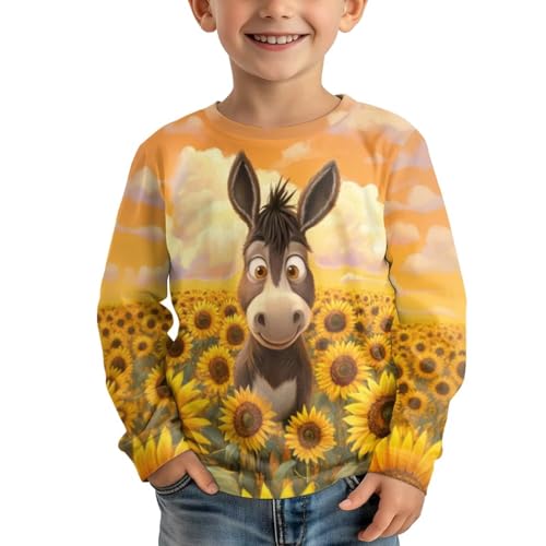 Image of Long Sleeve Shirts for Girls Winter Tops 3-16t Cartoon T Shirts for Fall Clothes