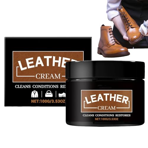 Crema nutriente per pelle, pulisce, ripara, fa brillare e proteggere, per nutrire e far brillare i mobili in pelle, per divani, mobili, stivali, sedili auto, giacche, borse per le mani, attrezzature