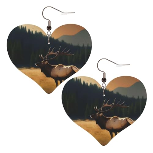 Elk in The Meadow���U�[�C�������O ���f�B�[�X �n�[�g�C�������O �y�� �_���O�� �h���b�v�C�������O�Z�b�g �W���G���[�M�t�g, One Size, �W�F���X�g�[���Ȃ�