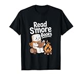 leggi s'more libri campeggio all'aperto vintage campfire smores maglietta