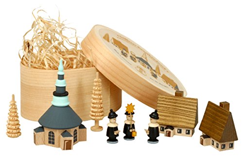 Chiffres de Carolers artisanat de Seiffen boîte de 3 figurines cadeau Noël