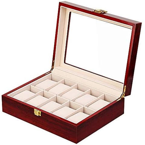 Uhrenbox Holz Uhrenkasten Aufbewahrungbox Uhren Cover