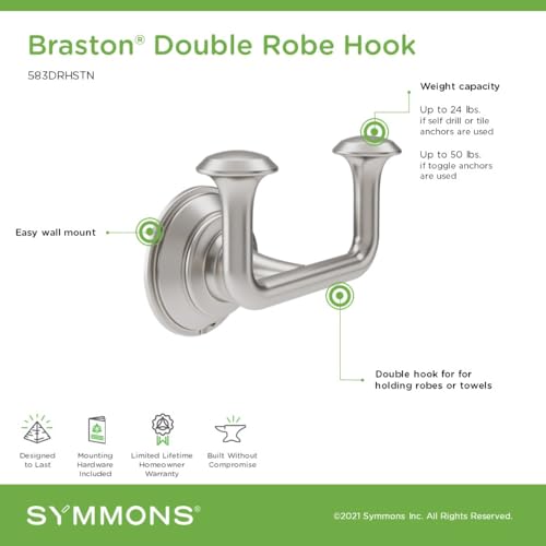 Symmons Braston Wall Mounted Double Robe and Towel Hook by Symmons - Used condition - Image 3