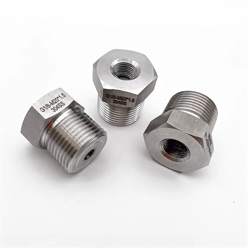 Adaptador de acero inoxidable M12x1 para solucionar incompatibilidad de roscas macho 2