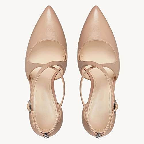 Image of Womens Pumps High Heels Pointed Toe Crossed Strap D'Orsay Zip up Stilettos Party Dress Shoes